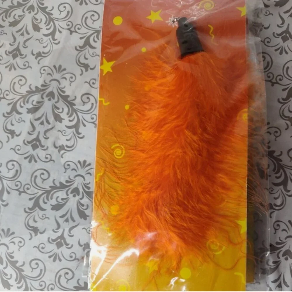 Lot of 3 Lazy Pet Interactive Tail Tease Cat Toy Brown, Orange, & Blue C14
